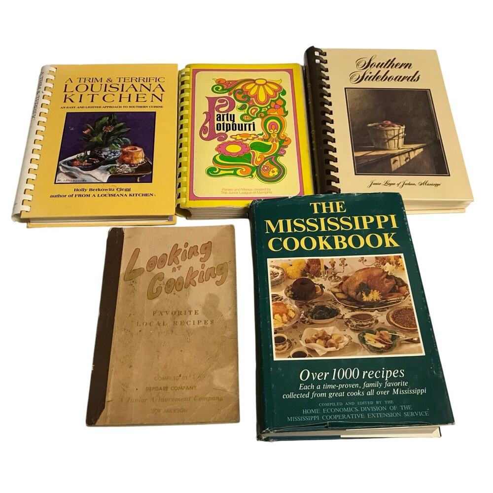 Southern Cookbooks: Mississippi, Louisiana, Junior League, Vintage 70s, 80s, 90s